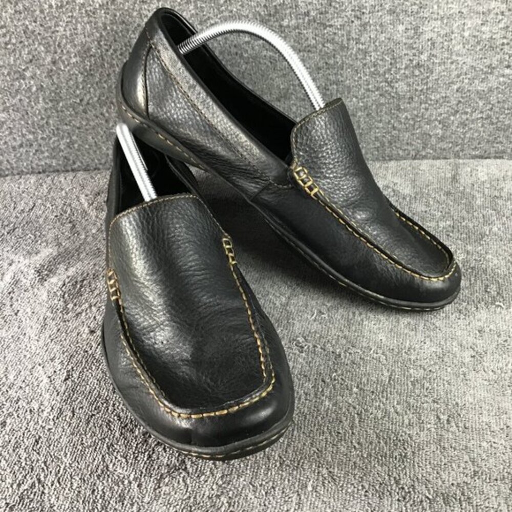 Borns Black Leather Men's Slip On Shoes 11.5‎ M/W